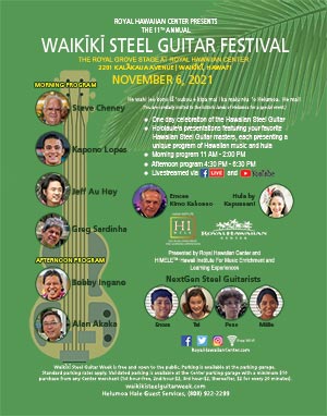 2021 Waikiki Steel Guitar Festival Poster